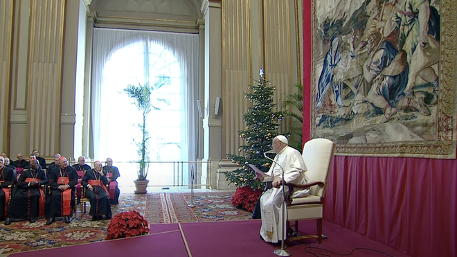 Francisco, en su discurso a la Curia vaticana