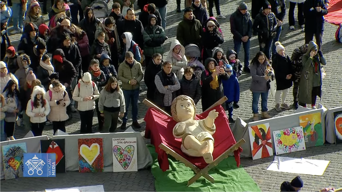 El Niño Jesús en la Plaza de San Pedro