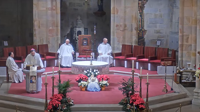 Joseba Segura, en la misa de Navidad