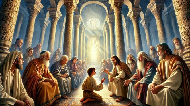 Jesús, con los sabios del templo