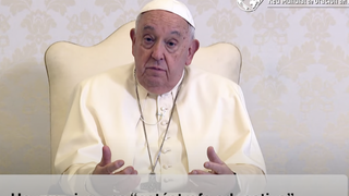 Fotograma del vídeo del Papa