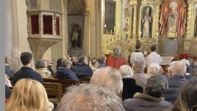 MIsa en la capilla del monasterio de las jerónimas de Mallorca