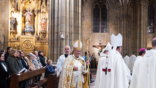 Cardenal José Tolentino de Mendonça en la catedral del Buen Pastor. San Sebastián.