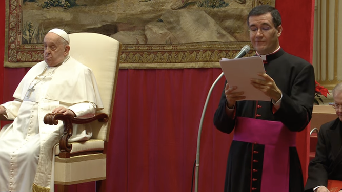 Ciampanelli leyó el discurso del papa