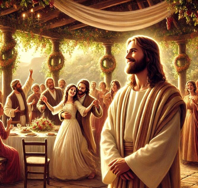 Jesús, en las Bodas de Caná, según la IA
