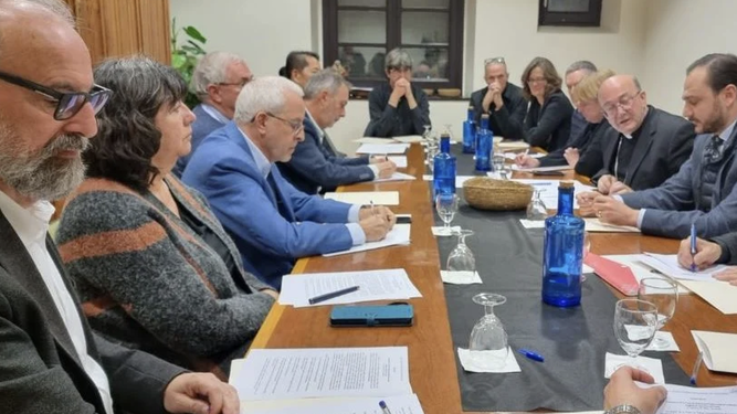 Miembros de la Mesa de Diálogo Interconfesional de Cataluña