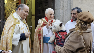 Primeras bendiciones con el Padre Ángel en San Antón
