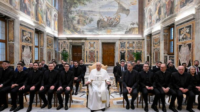 Audiencia del Papa a la comunidad del Almo Collegio Capranica de Roma