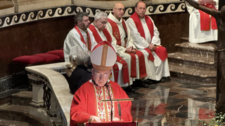 Fernando Prado, durante su homilía