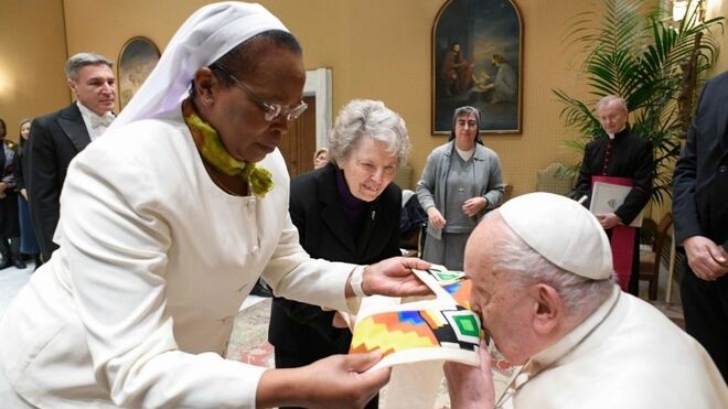 El Papa, con la Fundación Hilton
