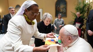 El Papa, con la Fundación Hilton