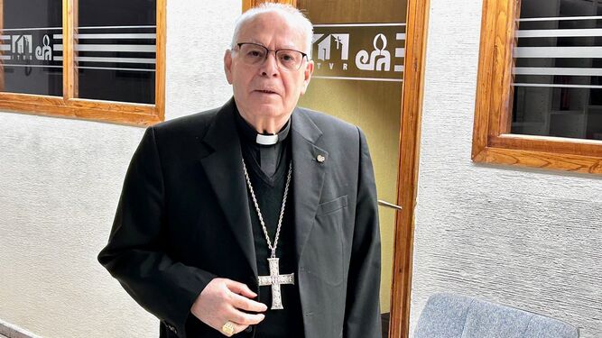 El cardenal Bocos, en la sede del ITVR, en Madrid