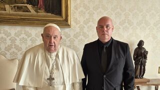 José Enrique Escardó, con el Papa Francisco