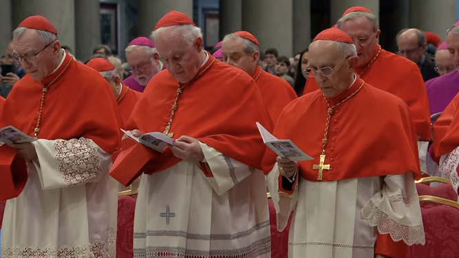 Cardenales asistentes a las vísperas de la Conversión de san Pablo