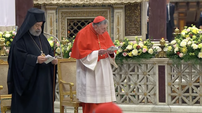 El cardenal Koch, del Dicasterio para la Promoción de la Unidad de los Cristianos, con el Metropolita Policarpo