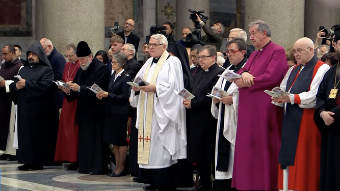 Representantes de las distintas confesiones cristianas en San Pablo Extramuros
