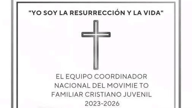 Esquela muerte Cubilete