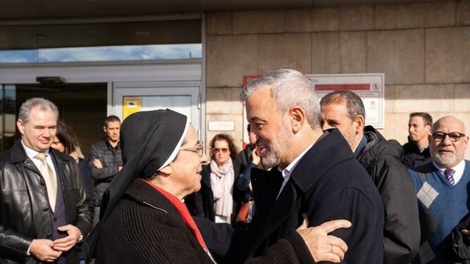 Sor Lucía, con Collboni