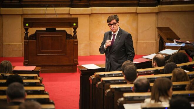 Salvador Illa, en el Parlament