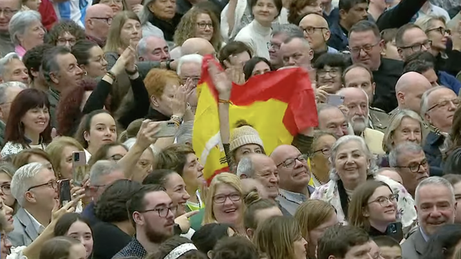 Peregrinos españoles en la audiencia general con el Papa Francisco