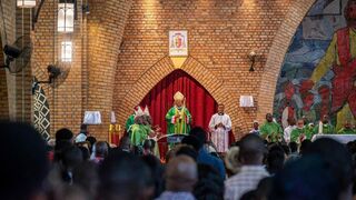 Cardenal Ambongo, en una misa en Kinsasa