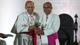 Cardenal Oswald Gracias y el arzobispo Rodrigues