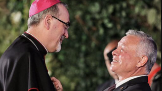 Pizzaballa y el rey de Jordania