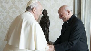 Paglia, en una audiencia con Francisco