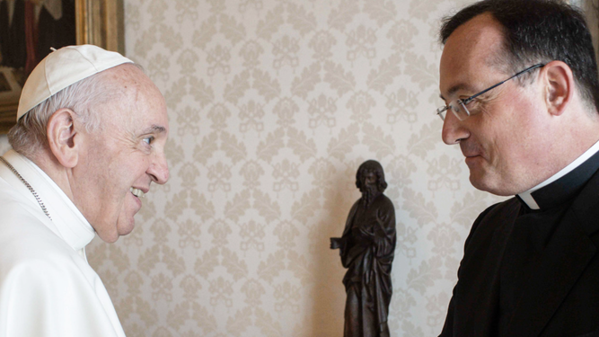 El Papa con Michael Max, en una foto de archivo