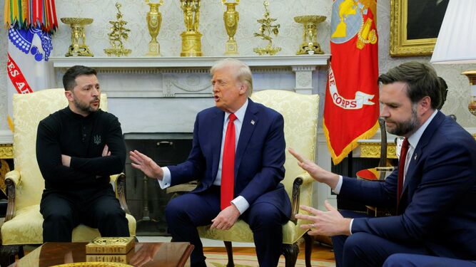 Vladimir Zelenski, Donald Trump y J. D.Vance
