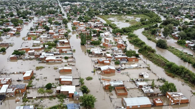 Las inundaciones afectaron a la zona de Bahía Blanca