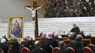 Un momento de la Meditación de los Ejercicios Espirituales predicados a la Curia Romana