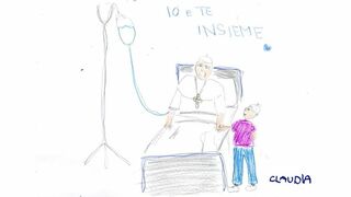 Un dibujo de los niños ingresados en el Gemelli al Papa