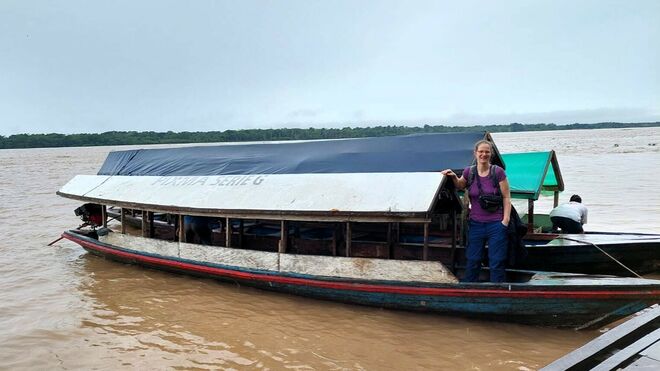 La dra. Martina Fornet, de Adveniat, en el Amazonas