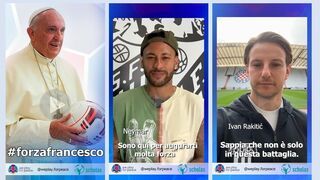 Las estrellas del fútbol al Papa