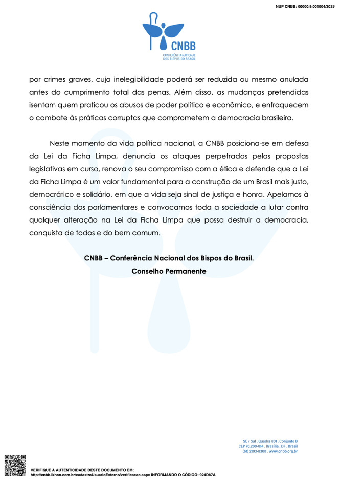Mensaje CNBB 2/2