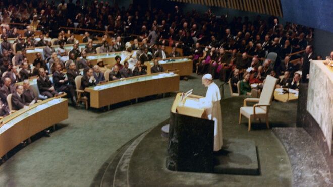 Pablo VI visita las Naciones Unidas el 4 de octubre 1965