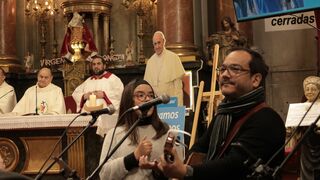 Luis Pastor, en la misa campesina