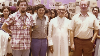 Ludo van de Velde, Octavio Ortíz, monseñor Romero y Rogelio Ponseele