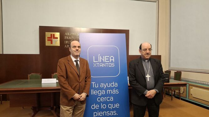 Florencio Roselló y el ecónomo diocesano, Jorge Irurzun