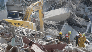 Edificio destruido en Bangkok, la capital de Tailandia