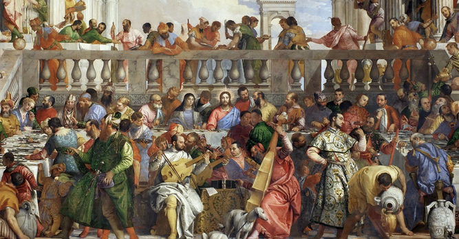 Las Bodas de Caná de Veronés. Museo del Louvre.