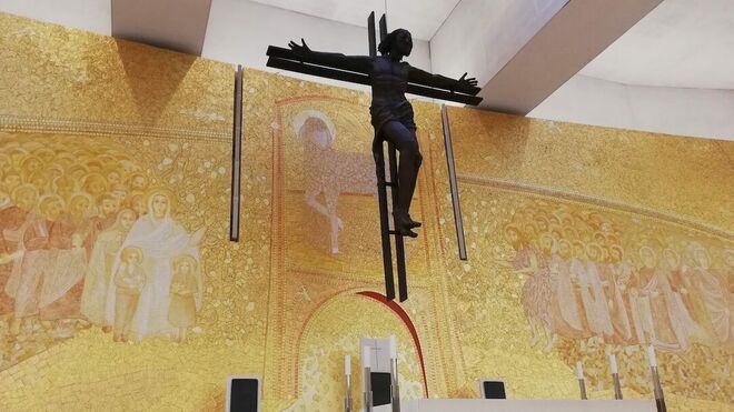 Panel del altar en Fátima realizado por Rupnik