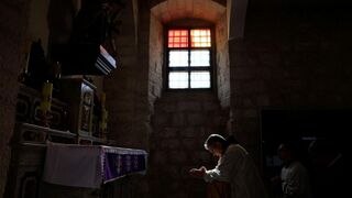 Frailes franciscanos en Tierra Santa