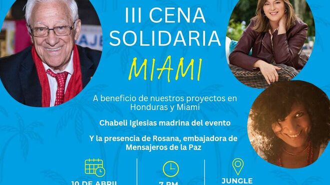 III Cena Solidaria de Mensajeros de la Paz, en Miami