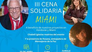 III Cena Solidaria de Mensajeros de la Paz, en Miami