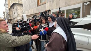 La ex abadesa, en los Juzgados de Briviesca