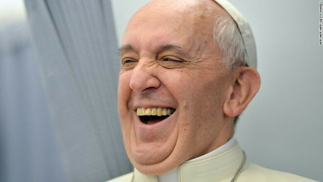 La risa del Papa