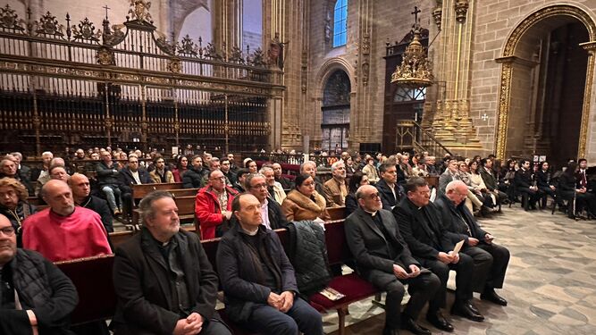 Lectura del pregón en la Semana Santa de Plasencia