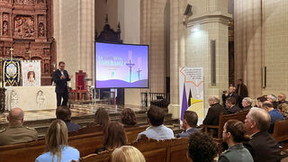 Javier Sierra, en la catedral de Teruel